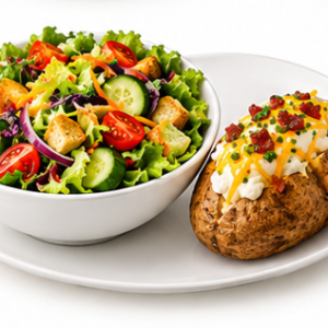 Regular Salad and Baked Potato